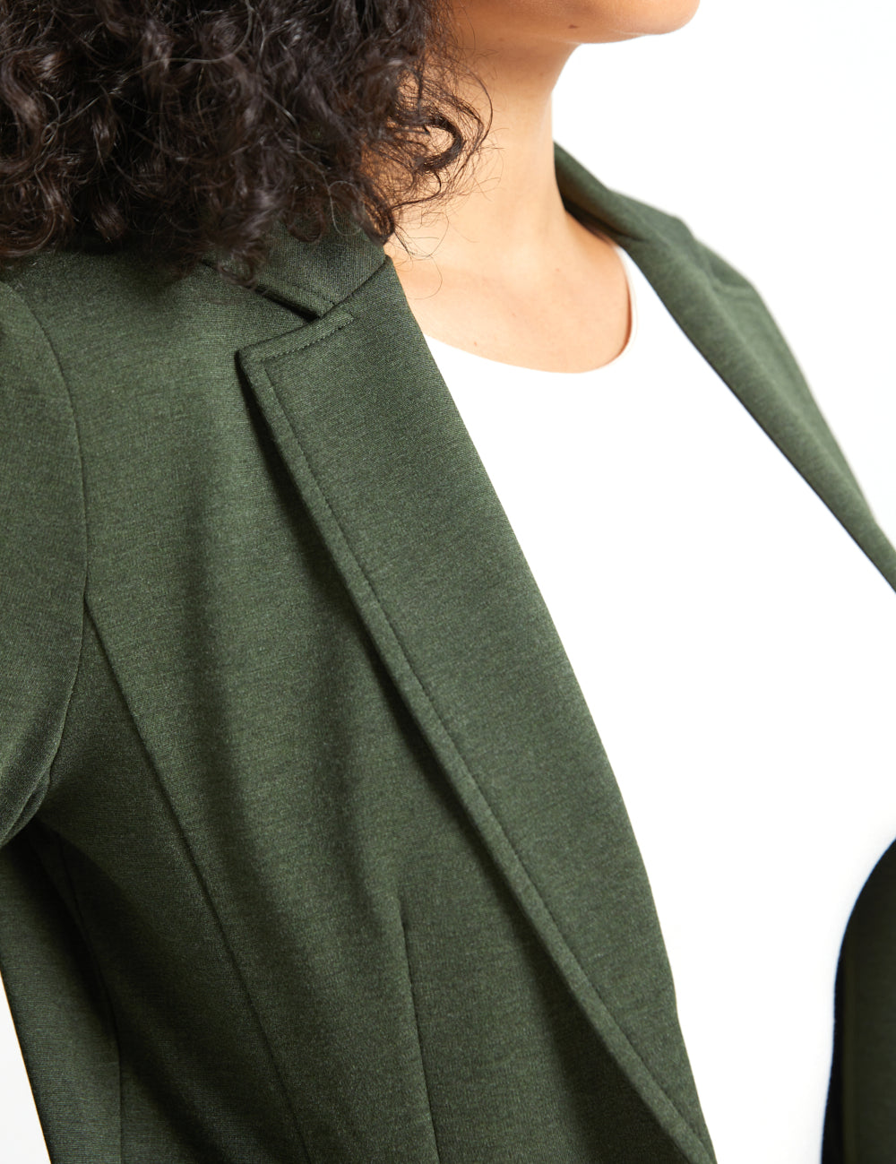PRESALE ⏰ Classic Blazer | Stretch Ponte (Heather Olive)