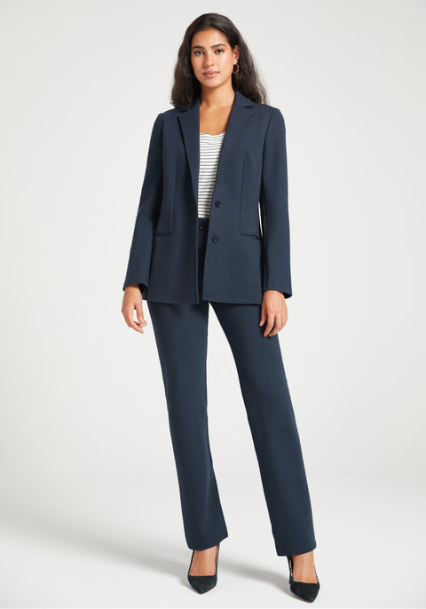 Classic Blazer | Stretch Ponte (Navy)