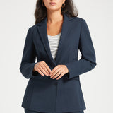 Classic Blazer | Stretch Ponte (Navy)