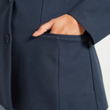 Classic Blazer | Stretch Ponte (Navy)