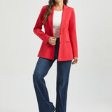 Classic Blazer | Stretch Ponte (Red)