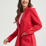 Classic Blazer | Stretch Ponte (Red)