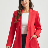 Classic Blazer | Stretch Ponte (Red)