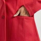 Classic Blazer | Stretch Ponte (Red)