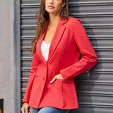 Classic Blazer | Stretch Ponte (Red)