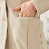Classic Blazer | Stretch Ponte (Stone)