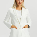 Classic Blazer | Stretch Ponte (Star White)