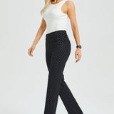 7-Pocket DPYP™ Dress Pant Yoga Pant | Straight (Black White Star)