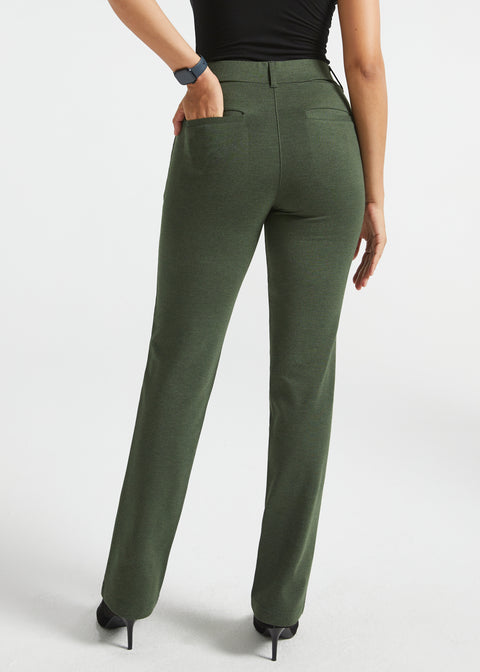 PRESALE ⏰ 7-Pocket DPYP™ Dress Pant Yoga Pants | Straight (Heather Olive)