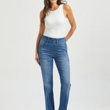 Signature Mid-Rise Denim | Straight (Alamo Wash)