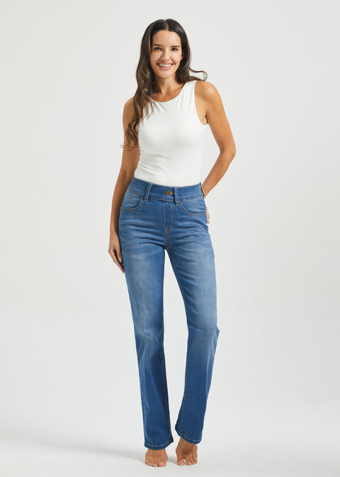 Signature Mid-Rise Denim | Straight (Alamo Wash)