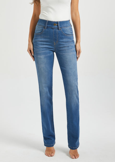 Signature Mid-Rise Denim | Straight (Alamo Wash)