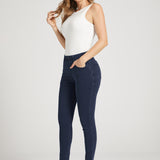 Skinny-Leg | 4-Pocket Betabrand Yoga Denim (Dark Indigo) - Final Sale