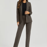 PRESALE ⏰ Two-Pocket DPYP™ Dress Pant Yoga Pants | Straight (Heather Brown)