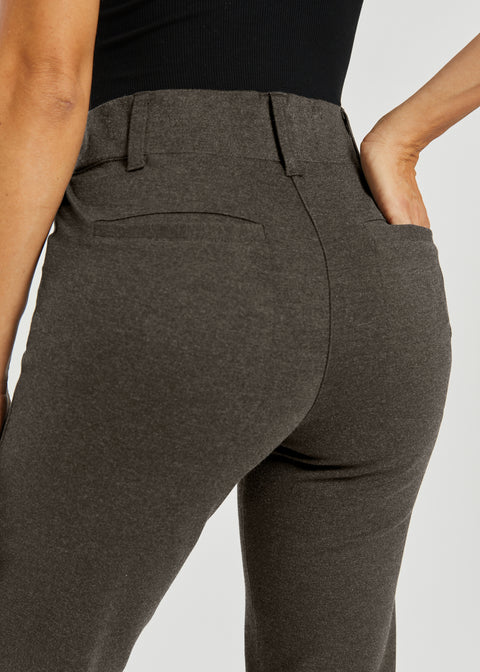 PRESALE ⏰ Two-Pocket DPYP™ Dress Pant Yoga Pants | Straight (Heather Brown)