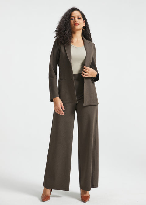 PRESALE ⏰ Two-Pocket DPYP™ Dress Pant Yoga Pants | Wide (Heather Brown)