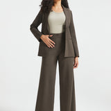 PRESALE ⏰ Two-Pocket DPYP™ Dress Pant Yoga Pants | Wide (Heather Brown)