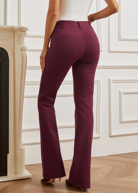 Two-Pocket DPYP™ Dress Pant Yoga Pant | Bootcut (Burgundy)