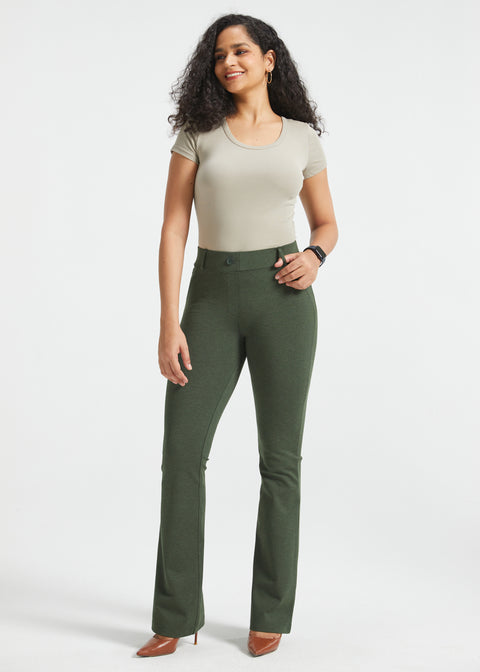 PRESALE ⏰ Two-Pocket DPYP™ Dress Pant Yoga Pants | Bootcut (Heather Olive)
