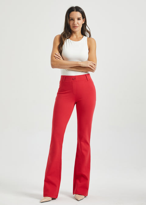 Two-Pocket DPYP™ Dress Pant Yoga Pant | Bootcut (Red)