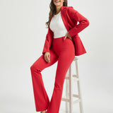 Two-Pocket DPYP™ Dress Pant Yoga Pant | Bootcut (Red)