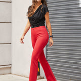 Two-Pocket DPYP™ Dress Pant Yoga Pant | Bootcut (Red)