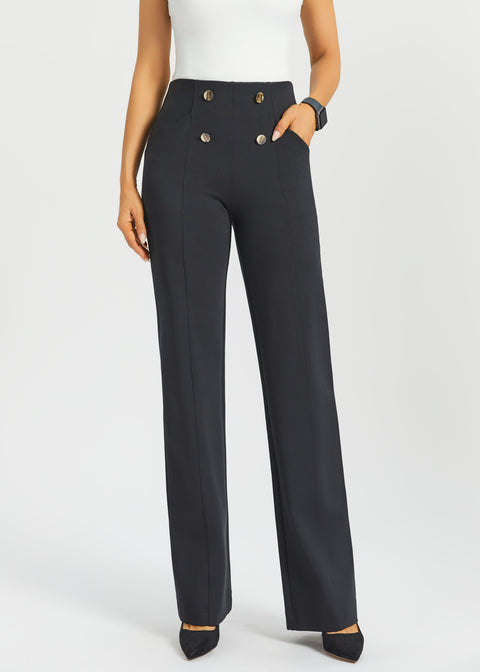 Atlantic DPYP™ Dress Pant Yoga Pants | Wide (Black)