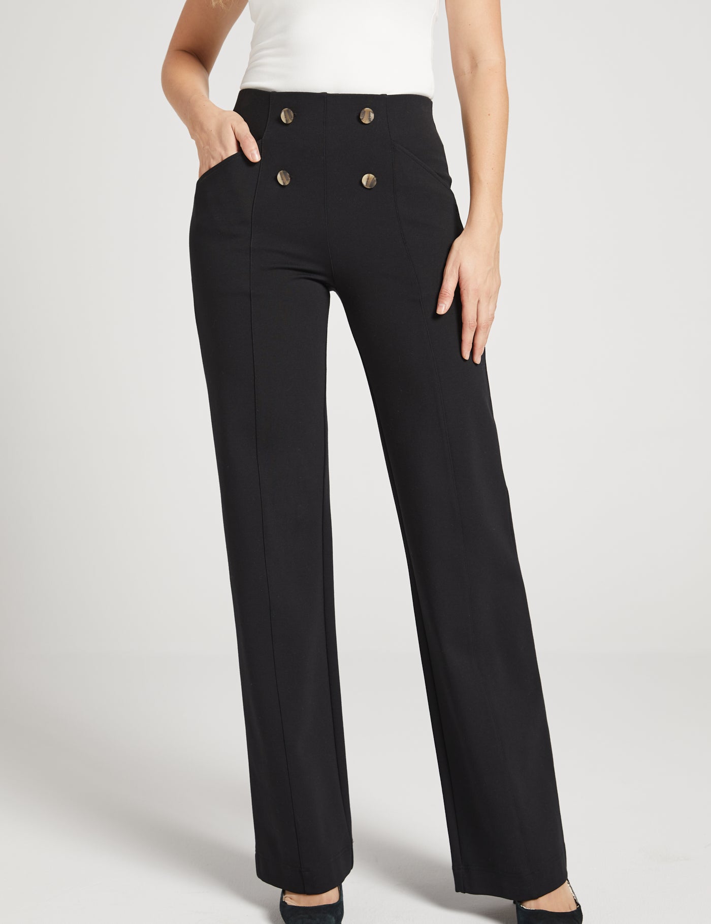 Atlantic DPYP™ Dress Pant Yoga Pants | Wide (Black)