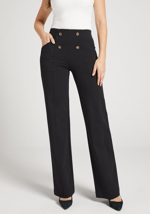 Atlantic DPYP™ Dress Pant Yoga Pants | Wide (Black)