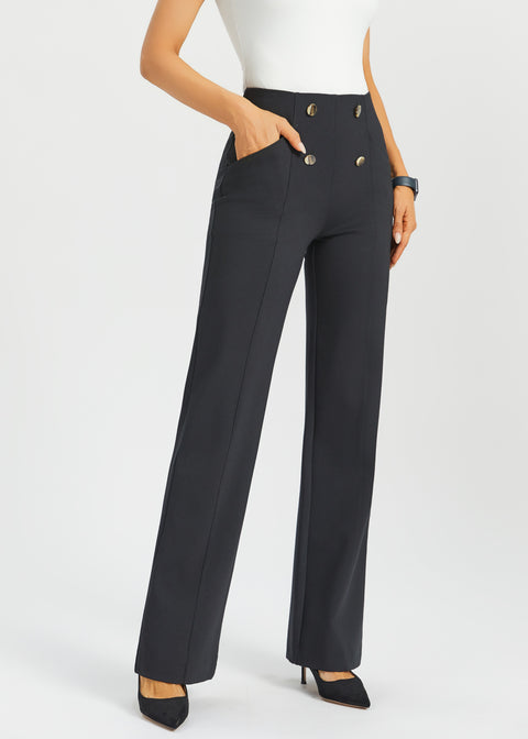 Atlantic DPYP™ Dress Pant Yoga Pants | Wide (Black)