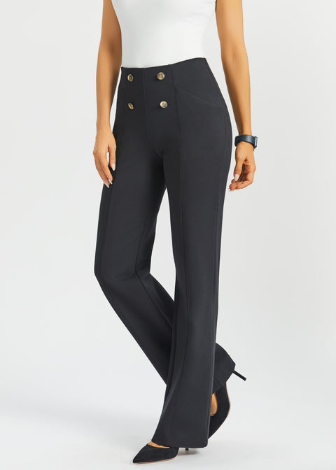 Atlantic DPYP™ Dress Pant Yoga Pants | Wide (Black)