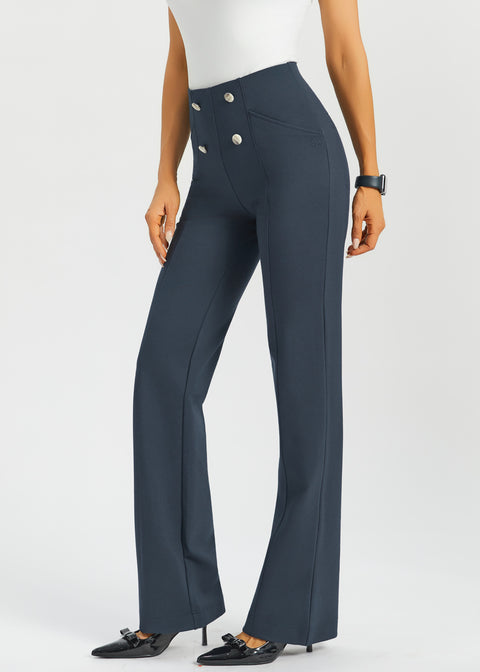 Atlantic DPYP™ Dress Pant Yoga Pants | Wide (Navy)