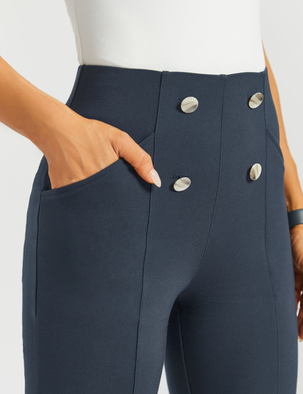 Atlantic DPYP™ Dress Pant Yoga Pants | Wide (Navy)