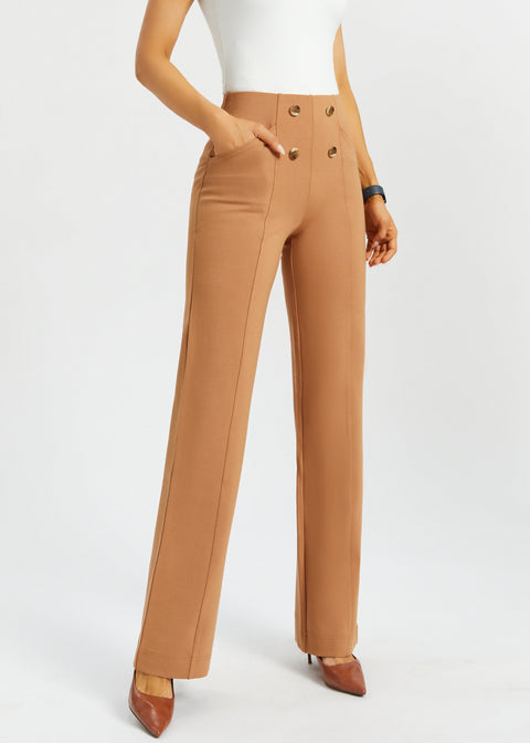 Atlantic DPYP™ Dress Pant Yoga Pants | Wide (Sandalwood)