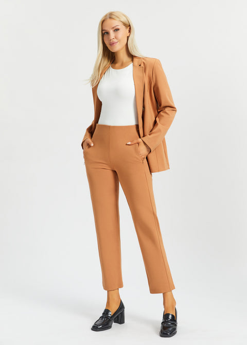 Monroe Crop Trouser DPYP™ | Straight (Sandalwood) - Final Sale
