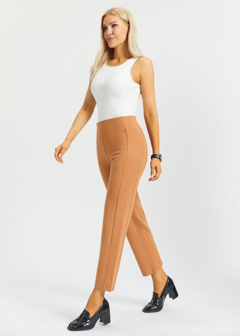 Monroe Crop Trouser DPYP™ | Straight (Sandalwood) - Final Sale