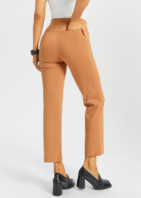 Monroe Crop Trouser DPYP™ | Straight (Sandalwood) - Final Sale
