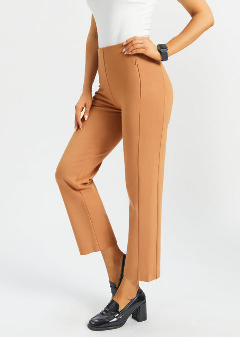 Monroe Crop Trouser DPYP™ | Straight (Sandalwood) - Final Sale