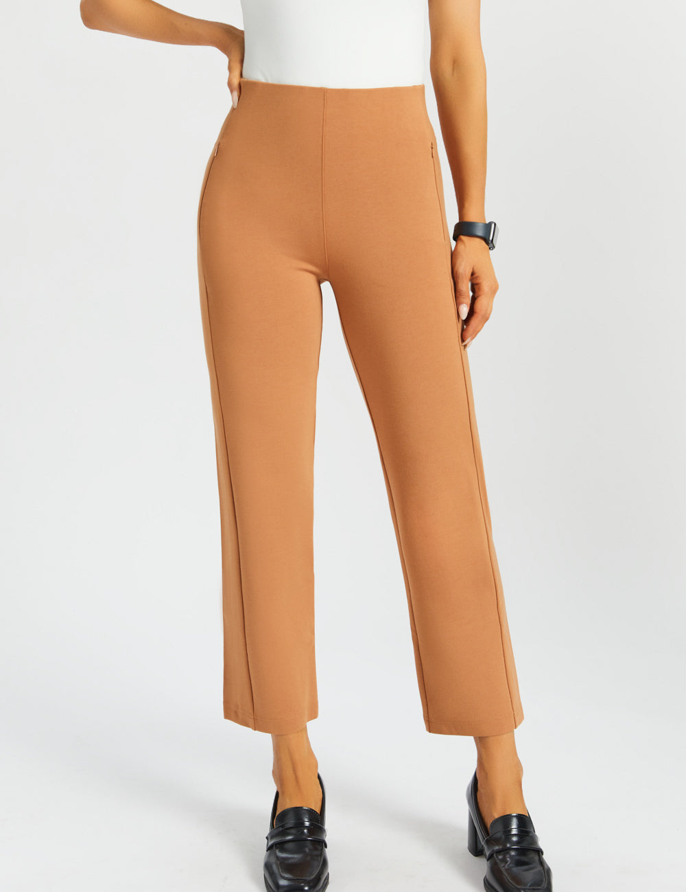 Monroe Crop Trouser DPYP™ | Straight (Sandalwood) - Final Sale