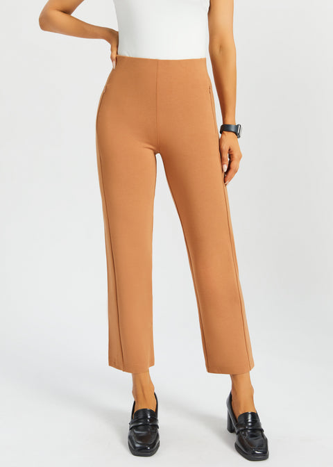 Monroe Crop Trouser DPYP™ | Straight (Sandalwood) - Final Sale