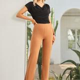 Monroe Crop Trouser DPYP™ | Straight (Sandalwood) - Final Sale