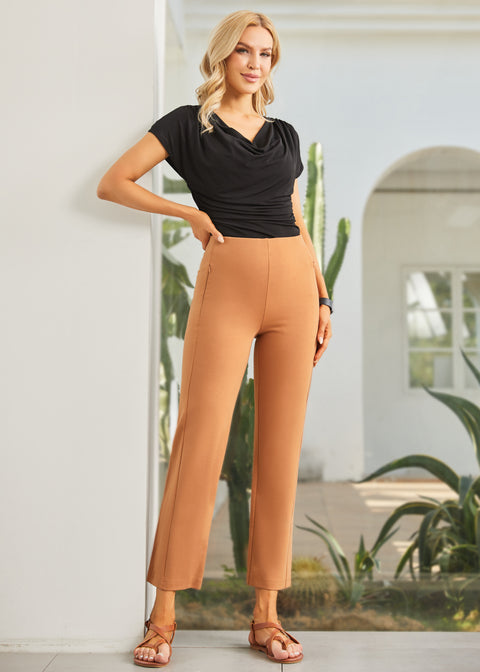 Monroe Crop Trouser DPYP™ | Straight (Sandalwood) - Final Sale