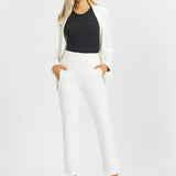 Monroe Crop Trouser DPYP™ | Straight (Star White)