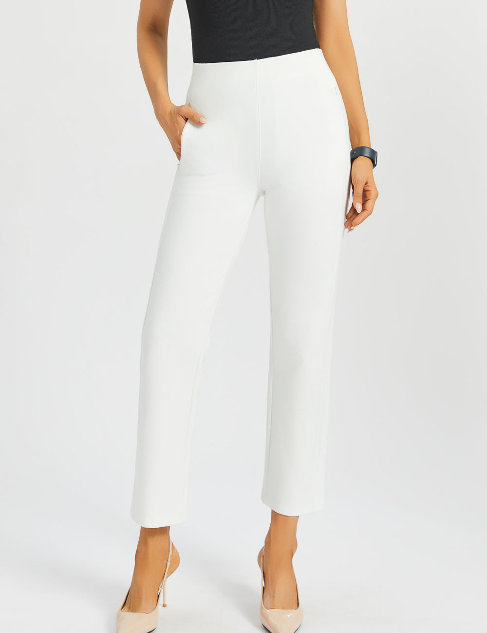Monroe Crop Trouser DPYP™ | Straight (Star White)