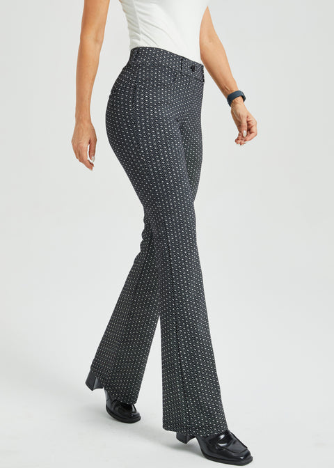 PRESALE ⏰ 7-Pocket DPYP™ Dress Pant Yoga Pant | Bootcut (Black White Geo)