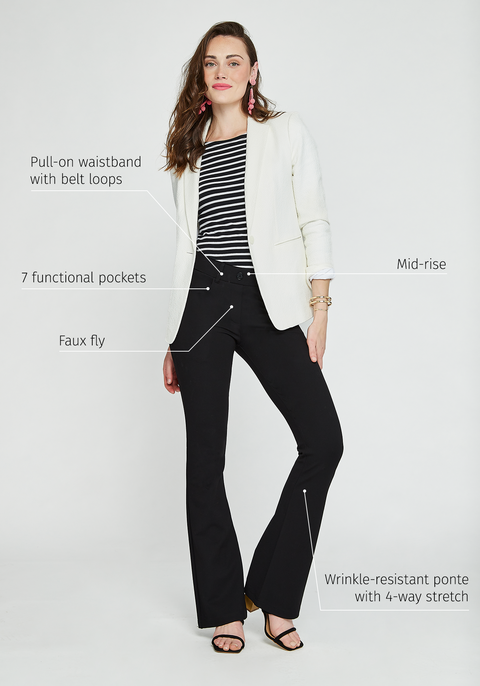 7-Pocket DPYP™ Dress Pant Yoga Pant | Bootcut (Black)