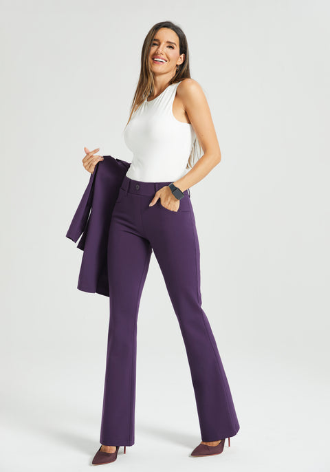 7-Pocket DPYP™ Dress Pant Yoga Pant | Bootcut (Aubergine)