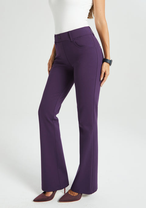 7-Pocket DPYP™ Dress Pant Yoga Pant | Bootcut (Aubergine)