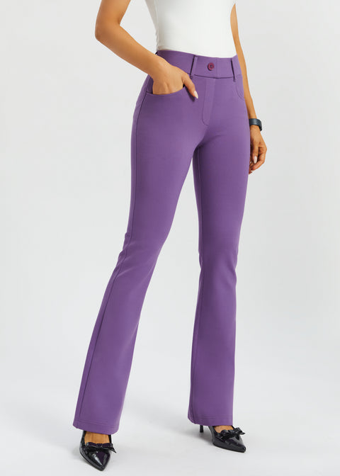 7-Pocket DPYP™ Dress Pant Yoga Pant | Bootcut (Grape) - Final Sale