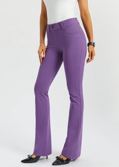 7-Pocket DPYP™ Dress Pant Yoga Pant | Bootcut (Grape) - Final Sale